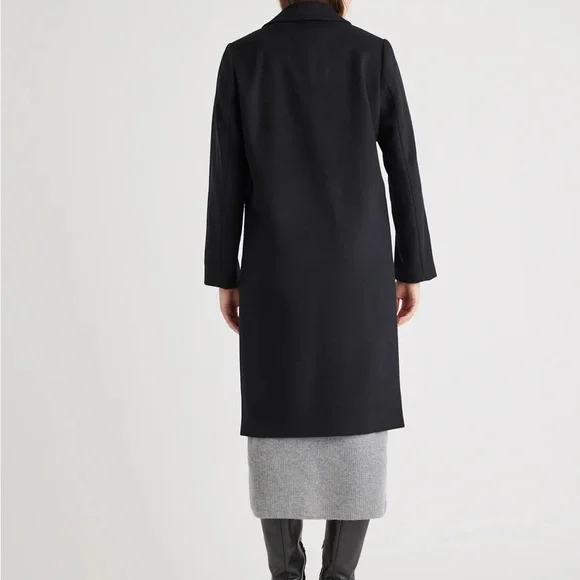 Quince Italian Wool Classic Single-Breasted Coat-Size Medium - Picture 3 of 7